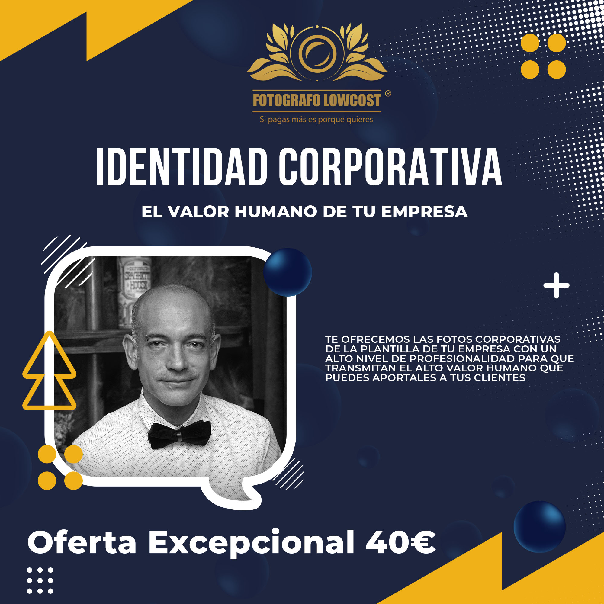 fotografo en identidad corporativa fotografía de plantillas empresariales Puebla de Obando 